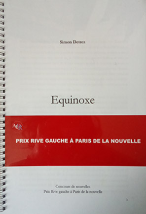 Manuscrit de la nouvelle "Équinoxe" de Simon Detrez