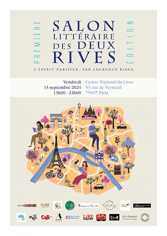 Affiche du Salon littéraire des Deux Rives - Édition 2024